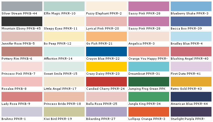 Behr Colors Chart
